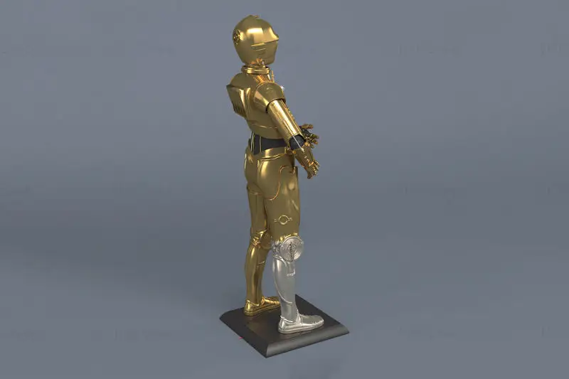 C3PO Figuries 3D Print Model STL