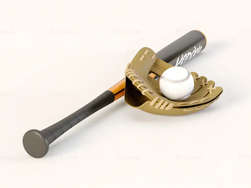 Baseball Glove Sports Equipment C4D model
