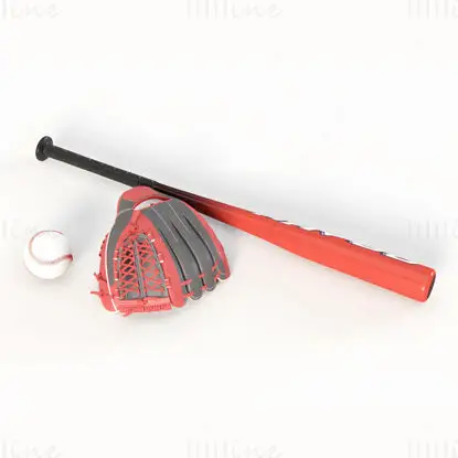 Baseball sports equipment C4D model