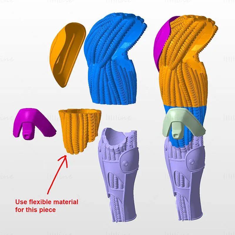 3D модел за печат на кабелно рамо STL файл