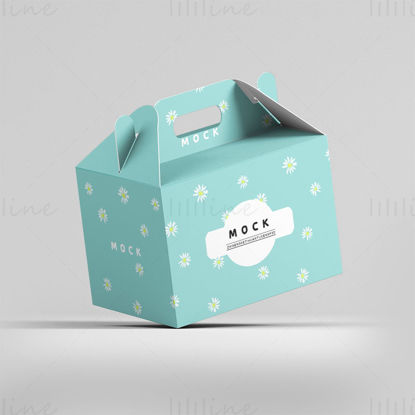Cake box package mockup