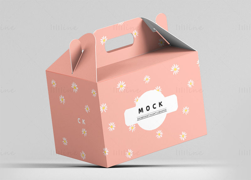Free Cake Box Mockup - Freebies Mockup