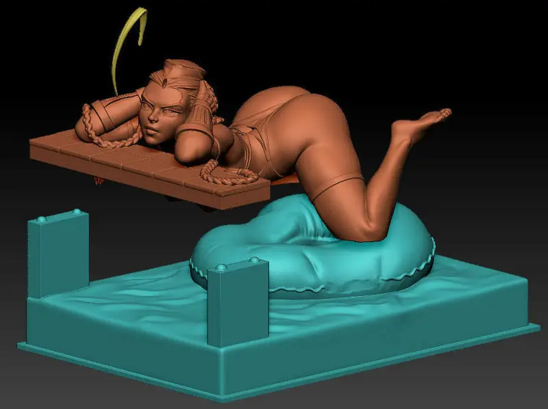 Cammy Street Fighter Seksi Şekil 3D Baskı Modeli STL