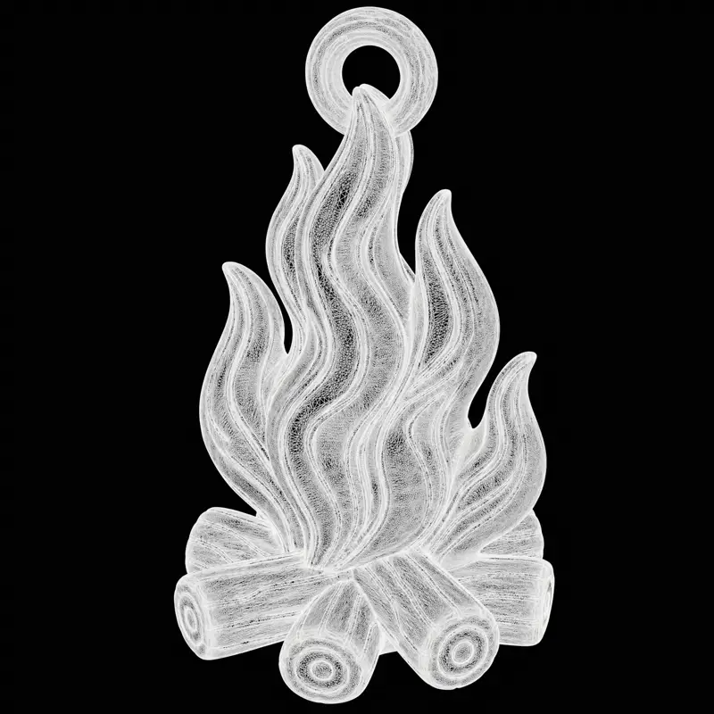 Campfire Pendant Jewelry Design 3D Print Model