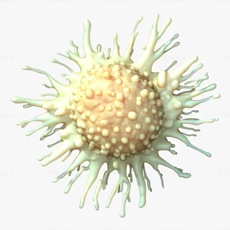 Medisinsk 3D-modell av kreftcelletumor
