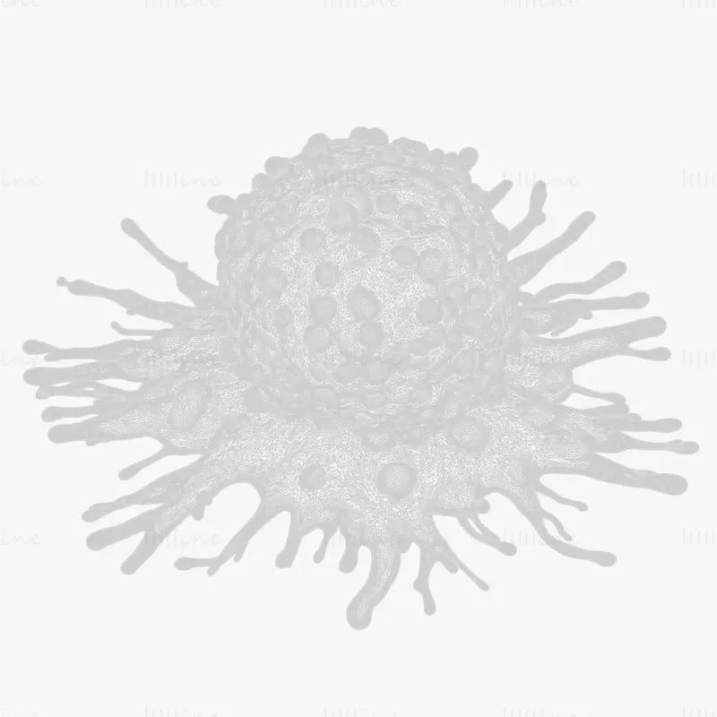 Medisinsk 3D-modell av kreftcelletumor