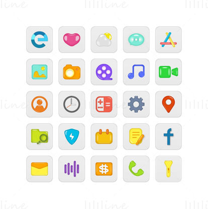 Candy color 3D vector icon