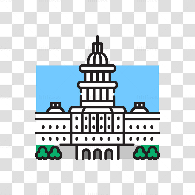 Capitol Hill-Vektorillustration