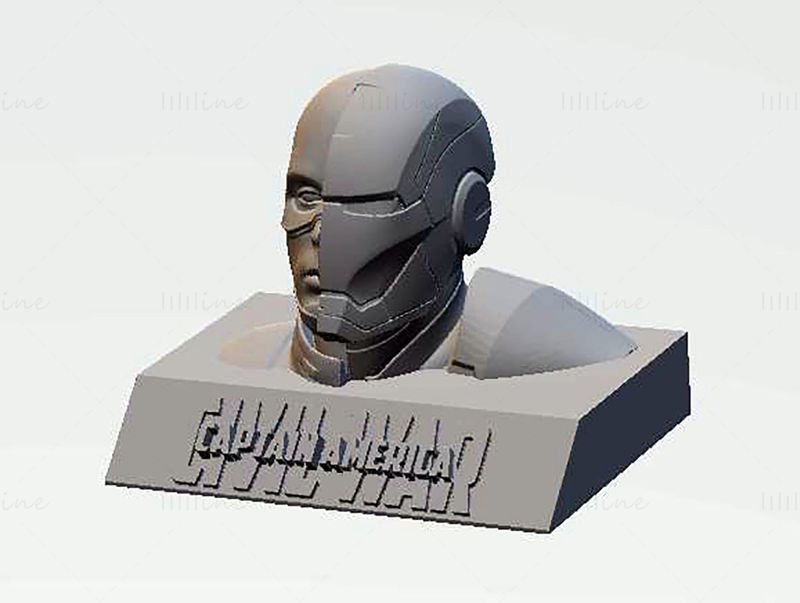 Captain America Bust 3D Printing Model