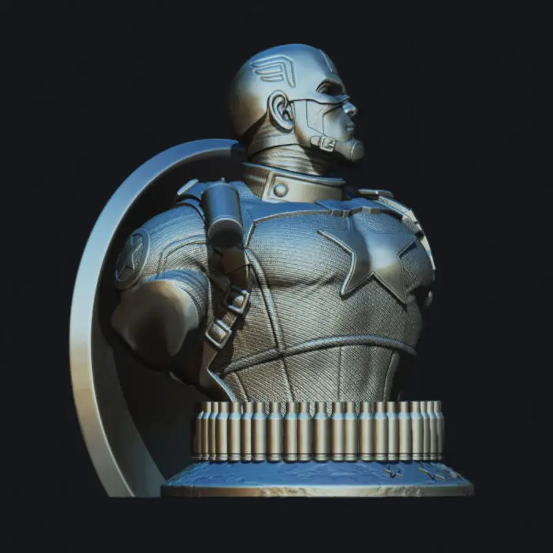 Model Busta Kapitána Ameriky na 3D tisk STL