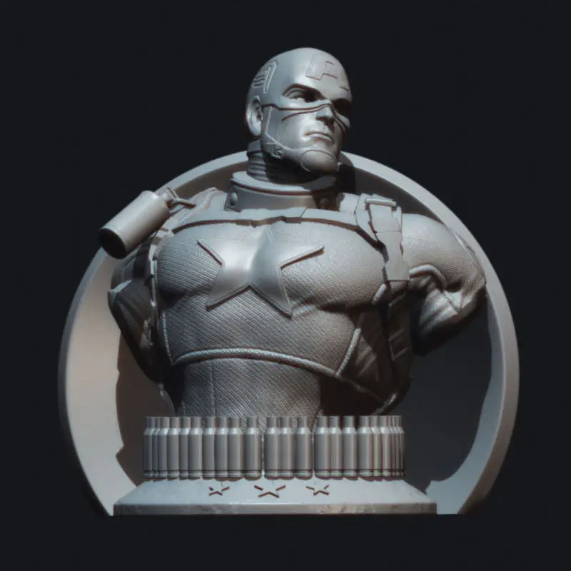 Модель бюста Капитана Америки STL для 3D-печати