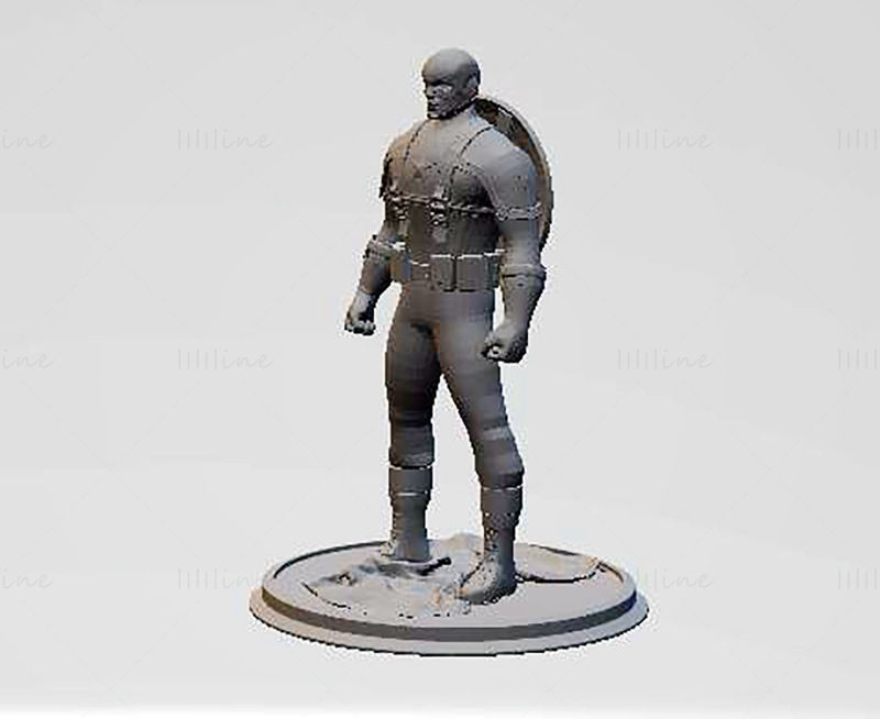 Modelo de impresión 3D de la figura del Capitán América