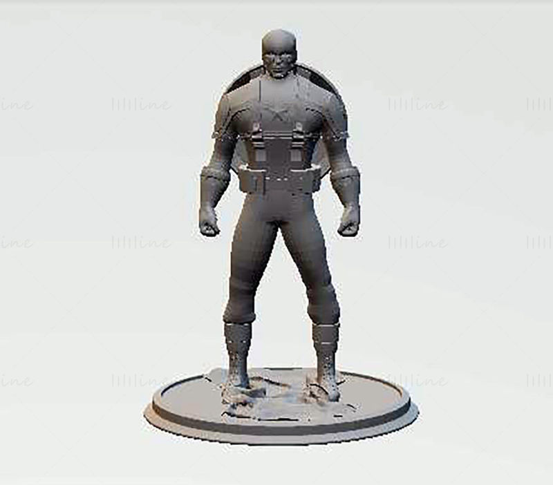 مدل پرینت سه بعدی Captain America Figure