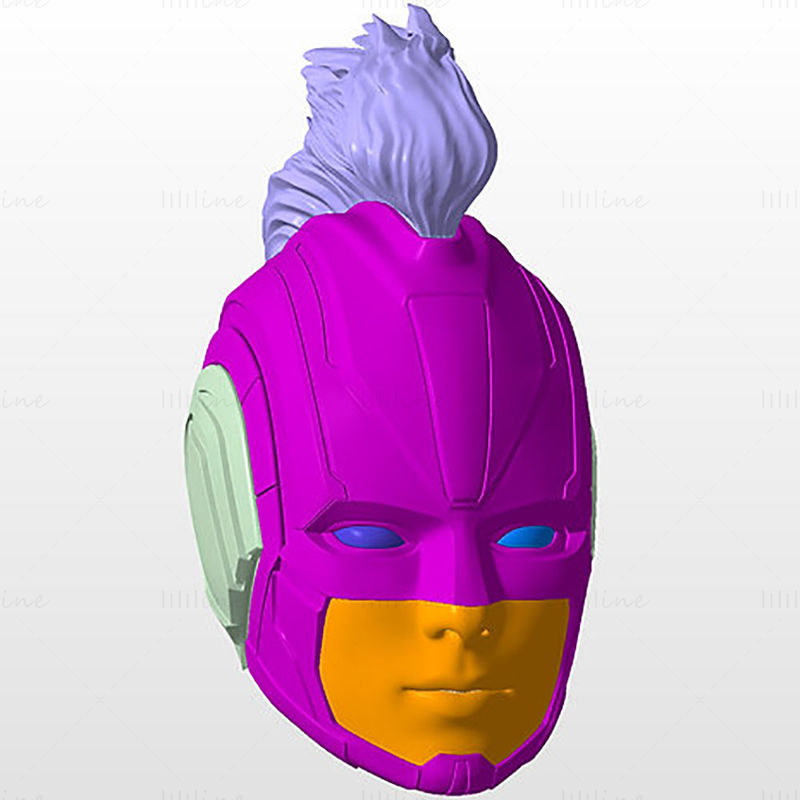 Capitán Marvel 2019 Casco Modelo de impresión 3D STL