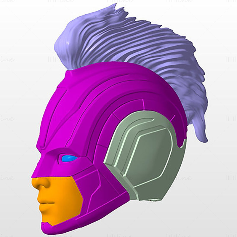 Captain Marvel 2019 Helmet 3D Printing Model STL
