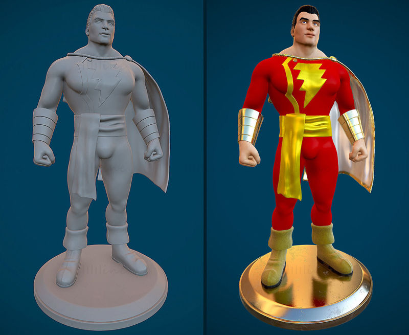 Captain Marvel 3D Printing Model OBJ