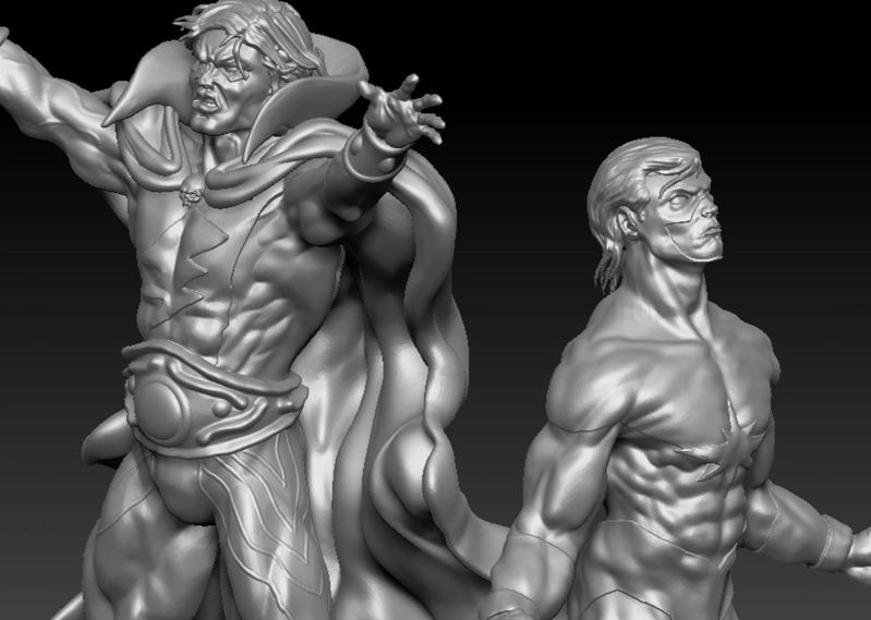 Capitán Marvel y Adam Warlock Modelo de impresión 3D STL