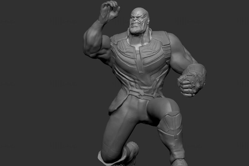 Captain Marvel vs Thanos 3D Printing Model OBJ