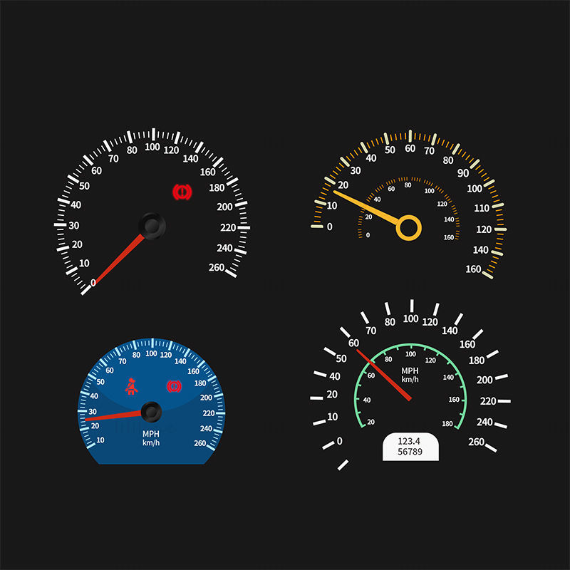 Car dashboard vector