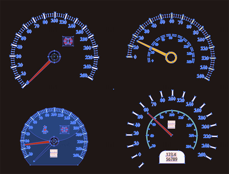 Vecteur de tableau de bord de voiture