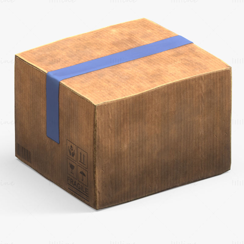 Model 3D cutii de carton
