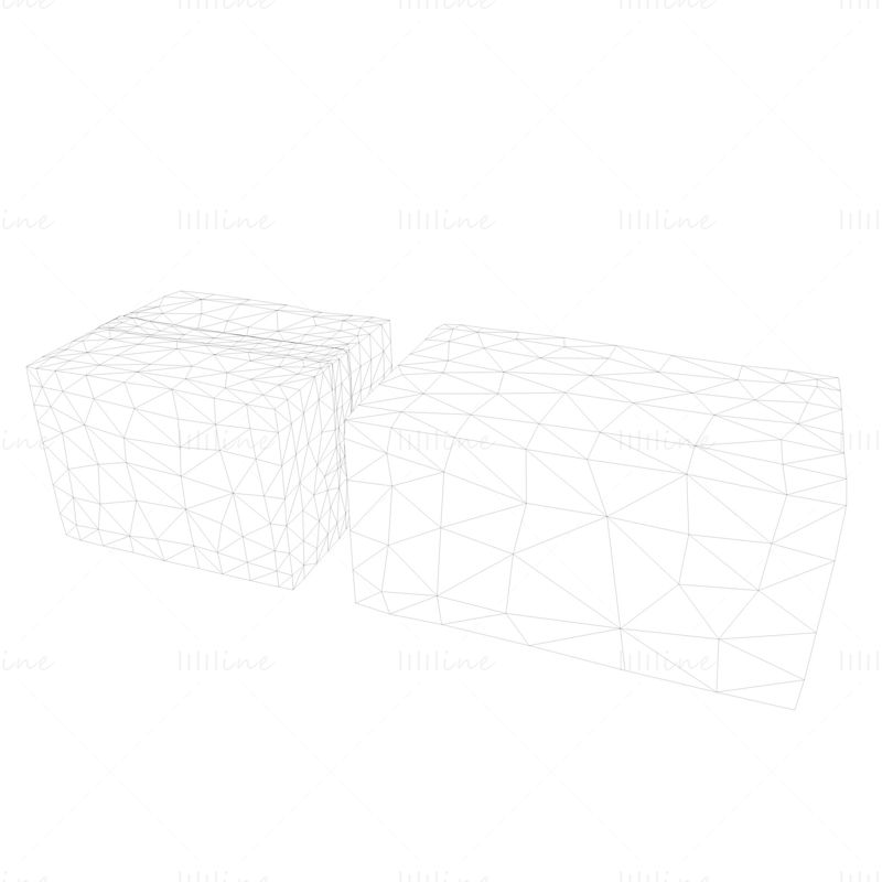 Model 3D cutii de carton