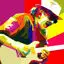 Carlos Santana Latin Guitarist Pop Art WPAP Vector
