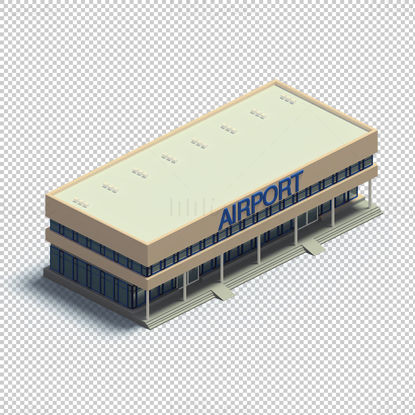 Cartoon airport building png