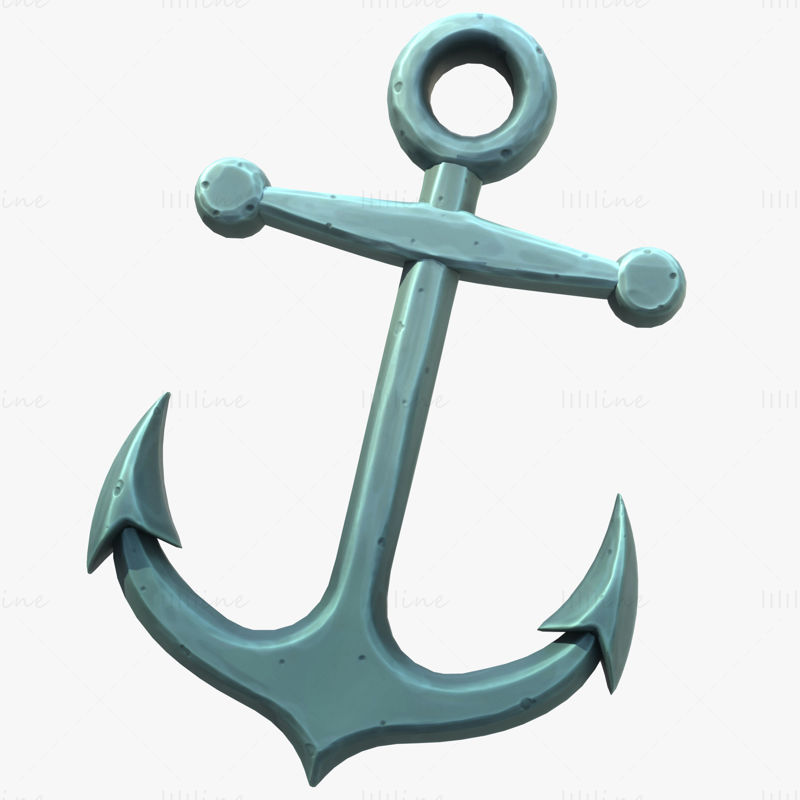 Cartoon Anchor 3D Model