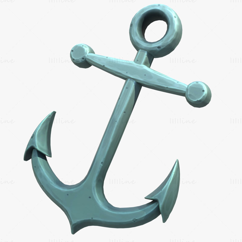 Cartoon Anchor 3D Model