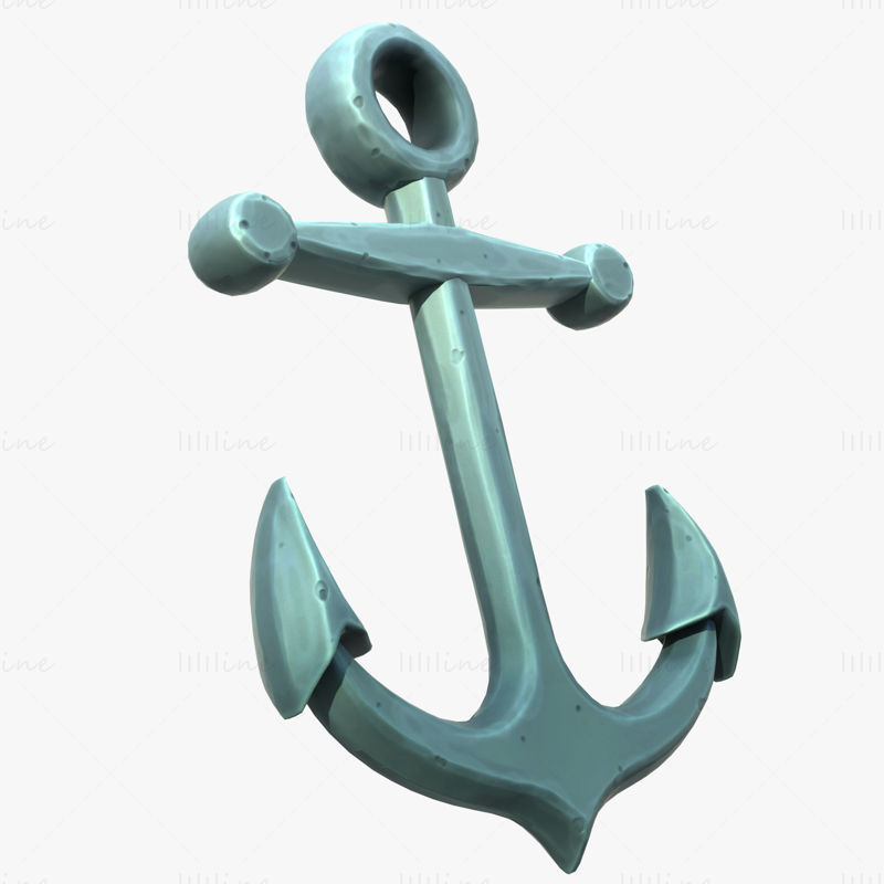 Cartoon Anchor 3D Model