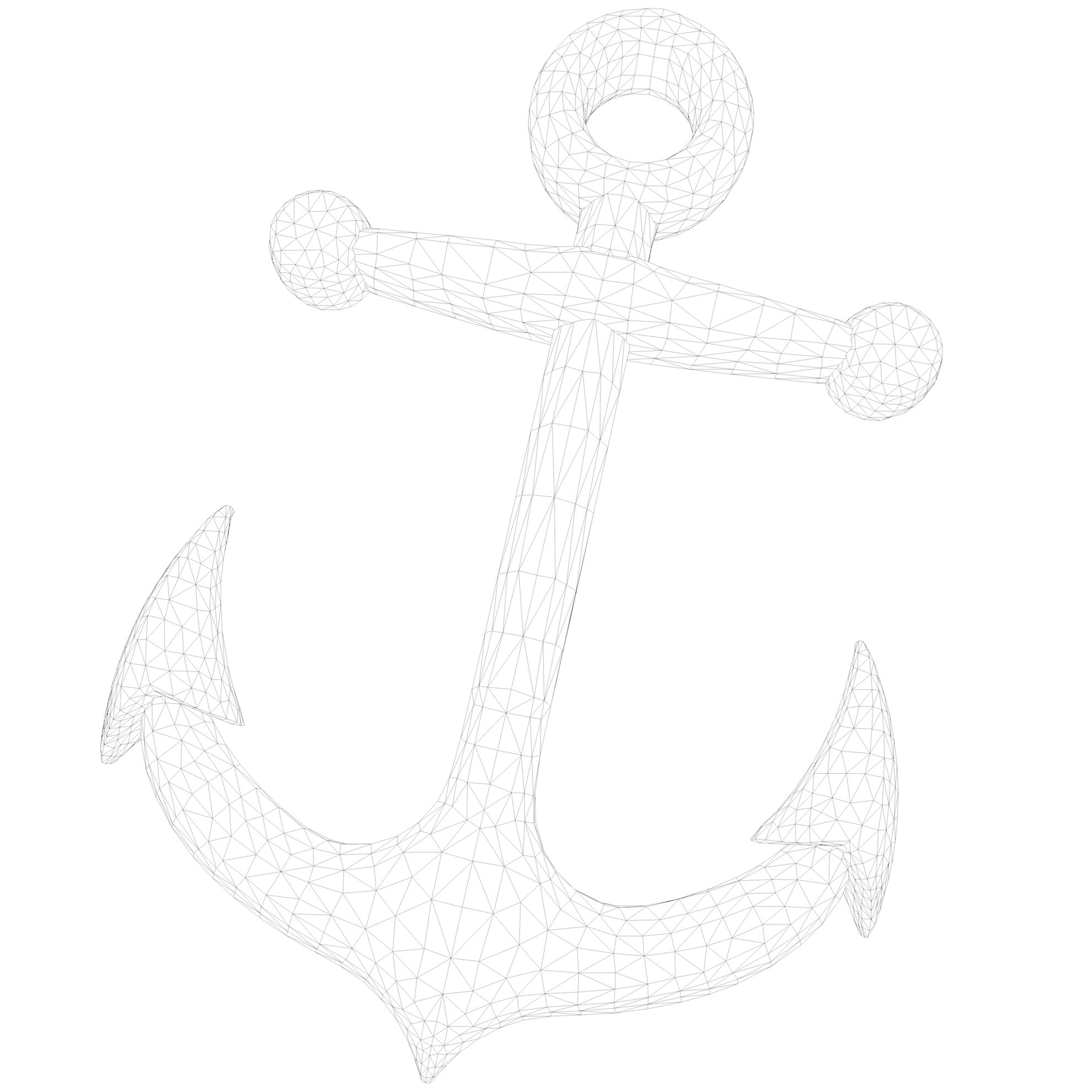 Cartoon anchor 3d model