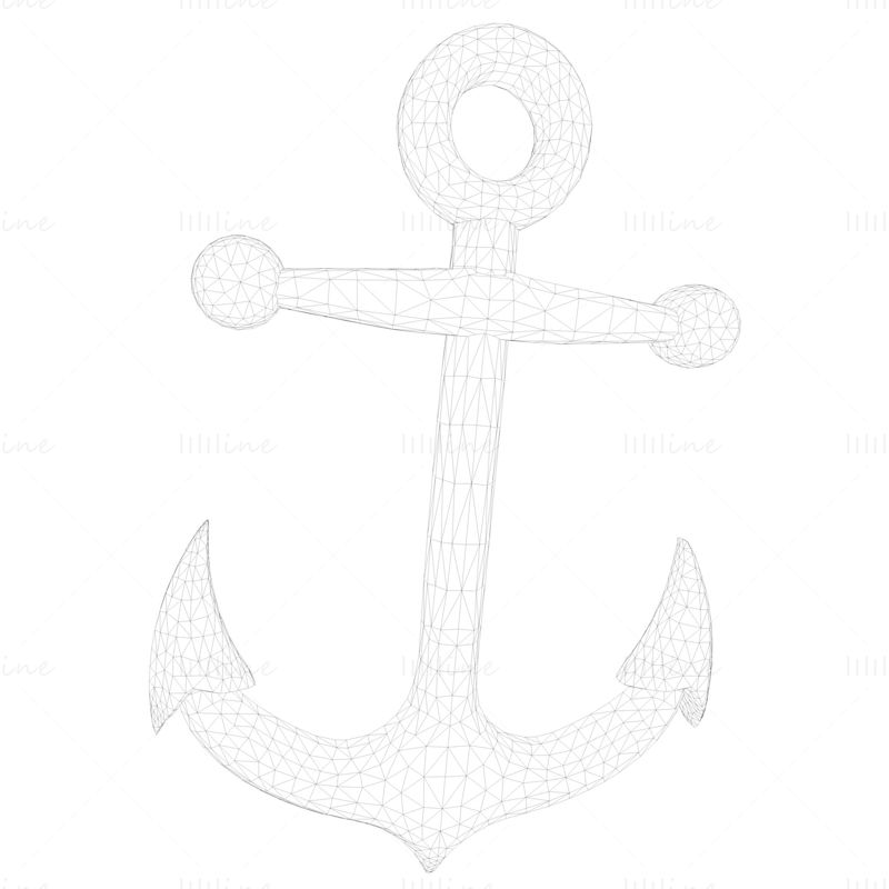 Cartoon Anchor 3D Model