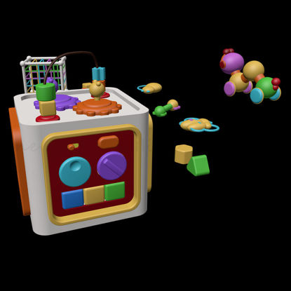 Cartoon baby game toys 3D model
