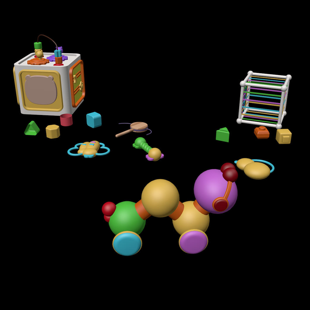 Cartoon Baby Game Toys 3D Model cartoon-baby-game-toys-3d-model