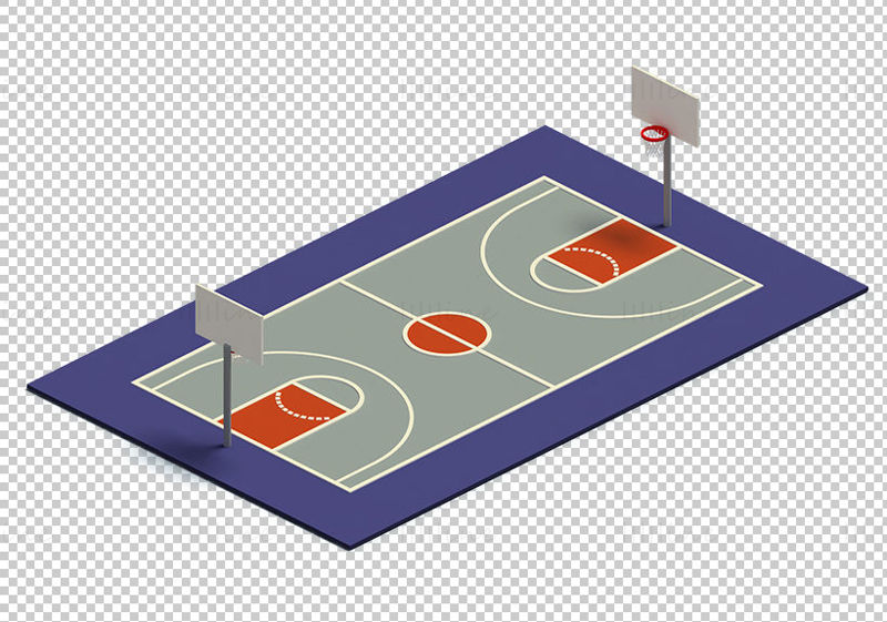 Cartoon basketball court png