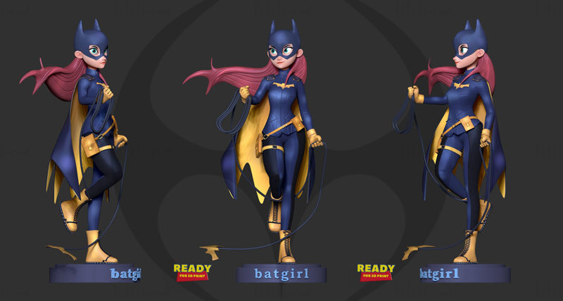 Tegneserie Batgirl 3D-utskriftsmodell STL