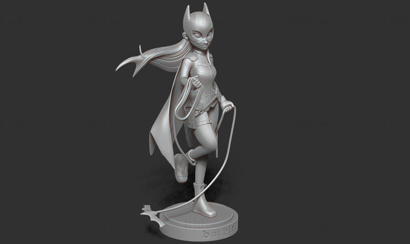 Tegneserie Batgirl 3D-utskriftsmodell STL