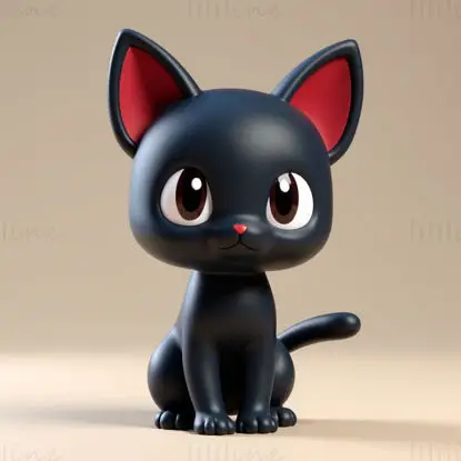 Cartoon kat 3D-printmodel