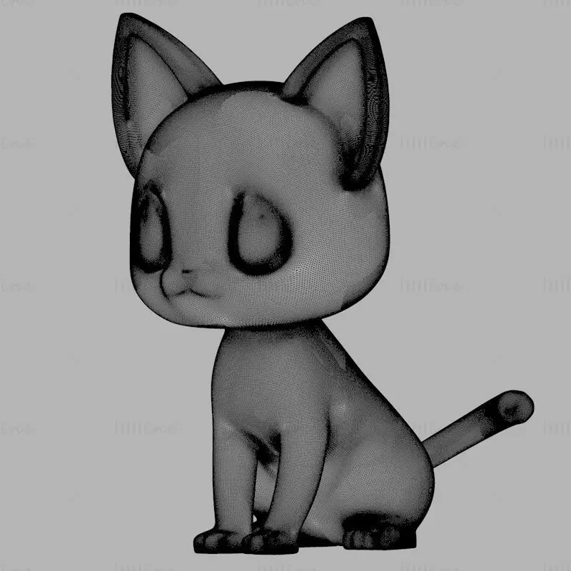 Cartoon Cat 3d-utskriftsmodell