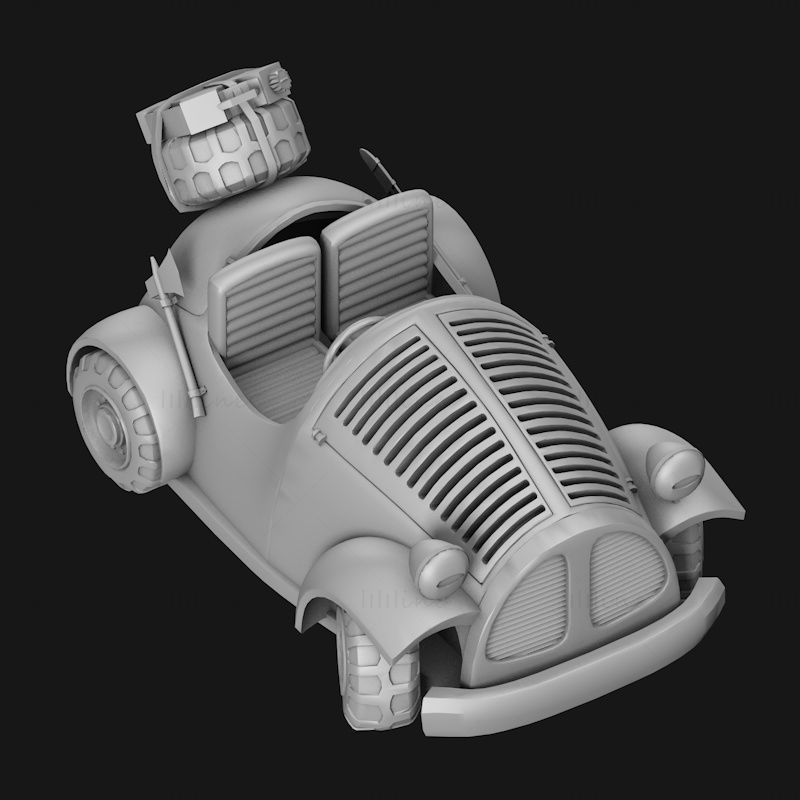 Kreslený roztomilý model auta pro 3D tisk