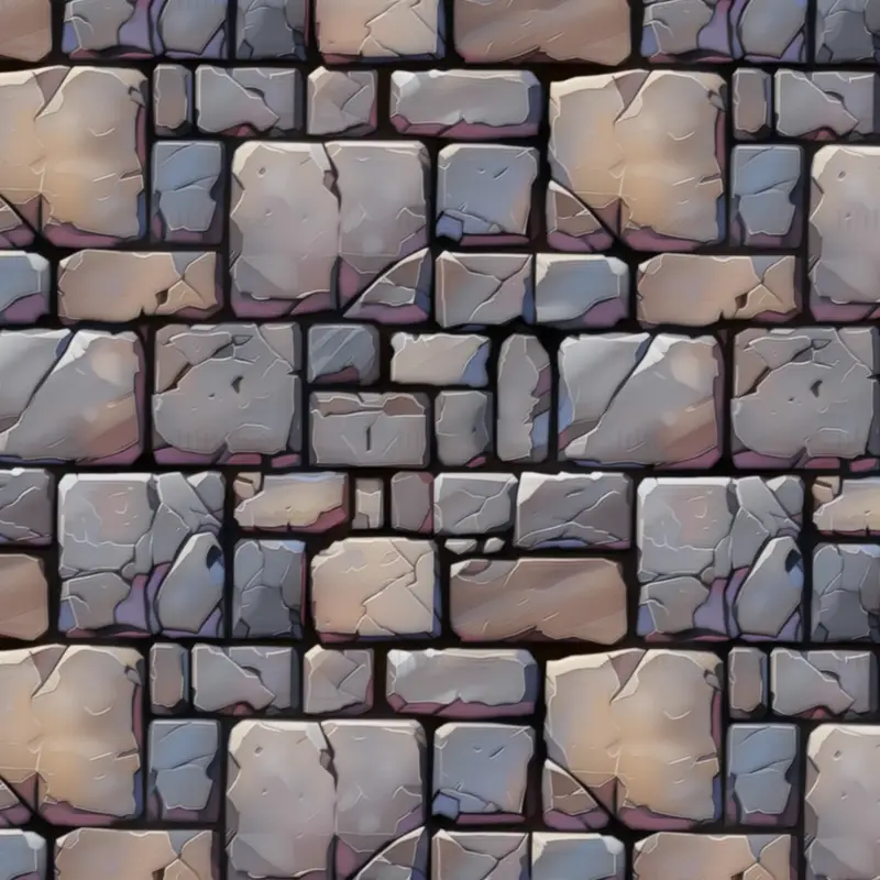 Cartoon Dark Color Rock Floor Seamless Texture
