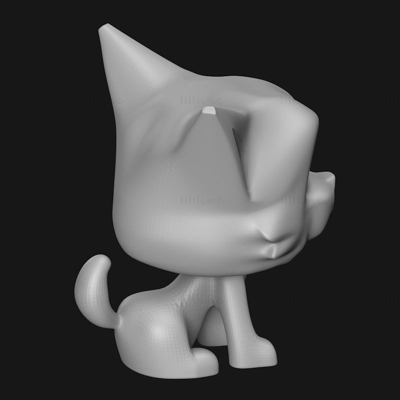 3D-Druckmodell eines Cartoon-Fuchses