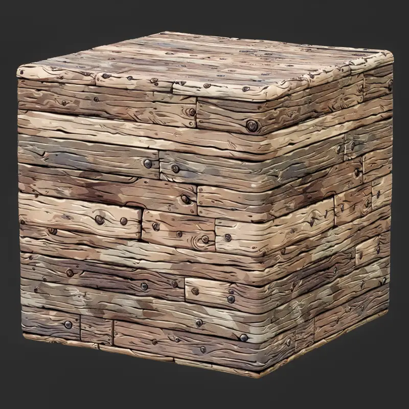 Cartoon Hand painted Wood Seamless Texture