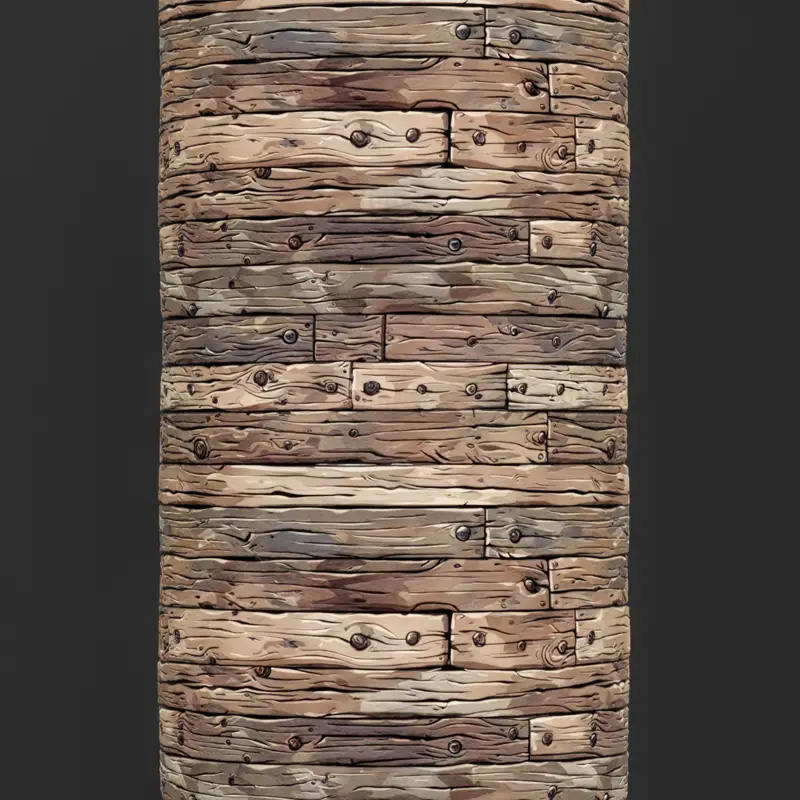 Cartoon Hand painted Wood Seamless Texture