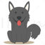 Cartoon Hungarian Muddy Dog Vector