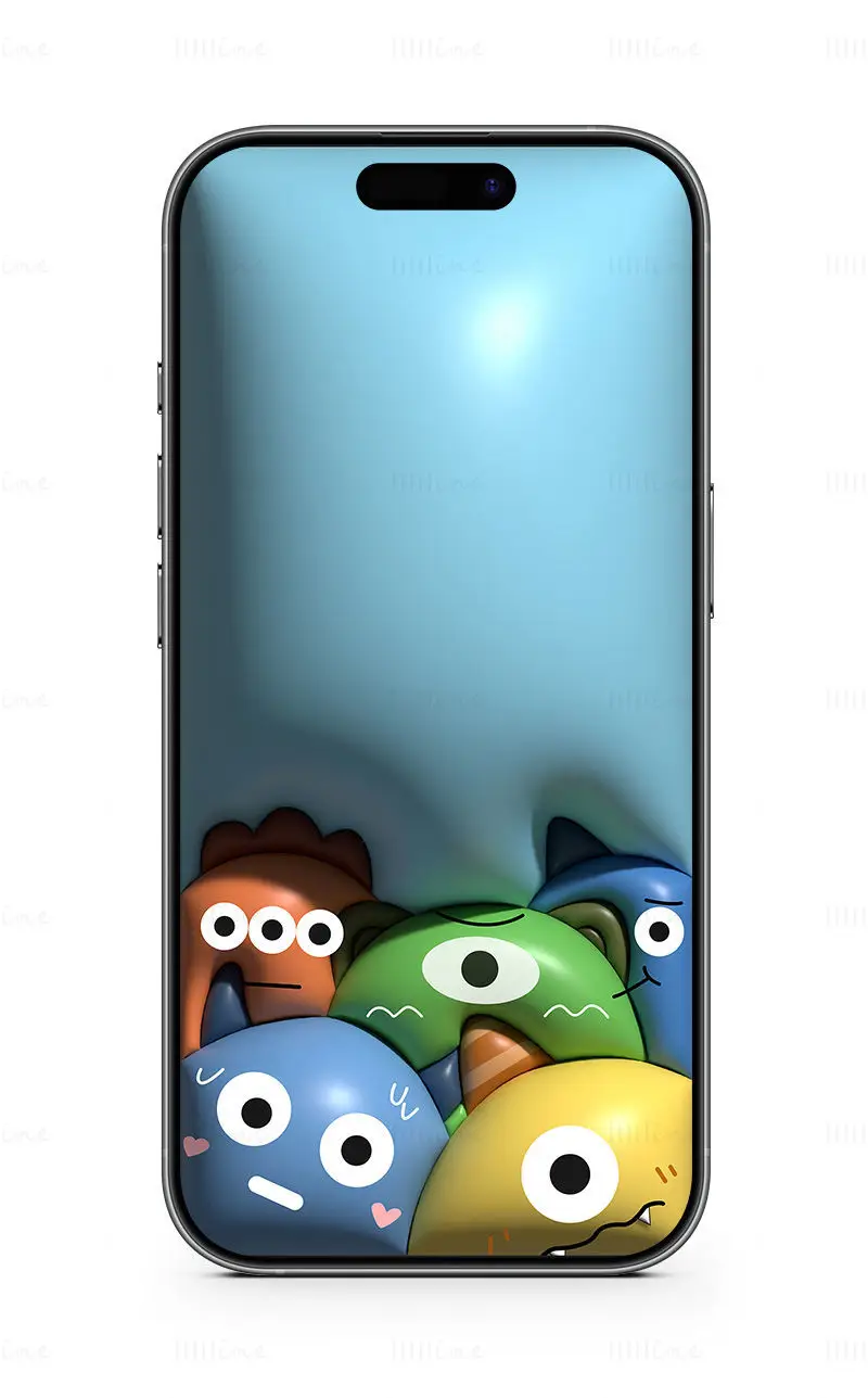 Cartoon Monster Mobile Phone 3D Wallpaper