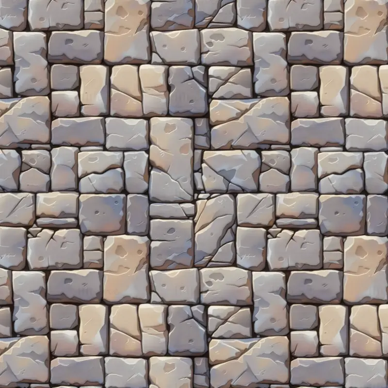 Cartoon Outdoor Rock Floor Seamless Texture