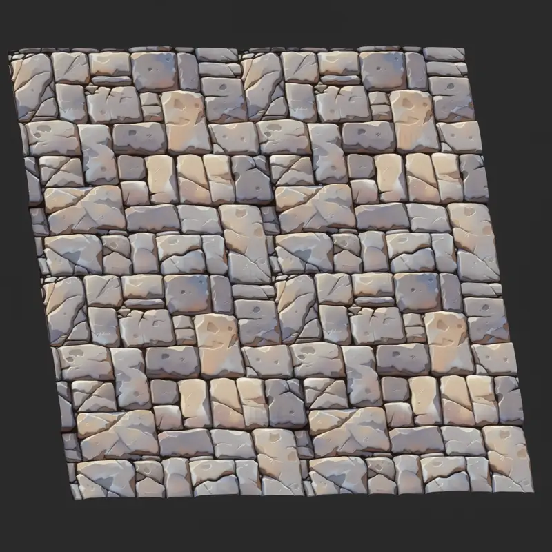 Cartoon Outdoor Rock Floor Seamless Texture