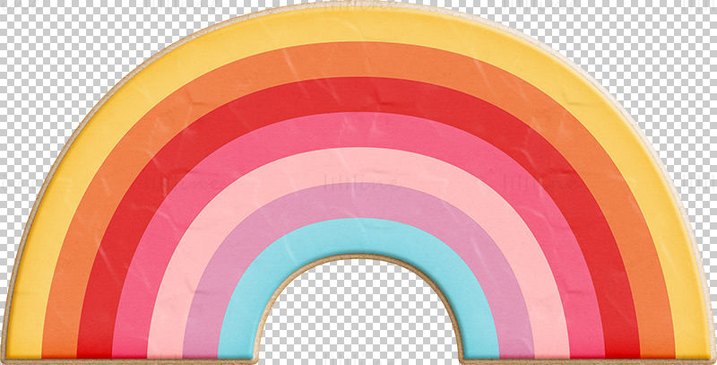 Cartoon paper rainbow png